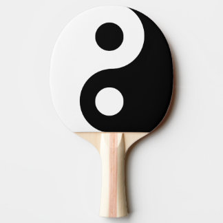 Customisable Black Yin Yang Symbol Ping Pong Paddle