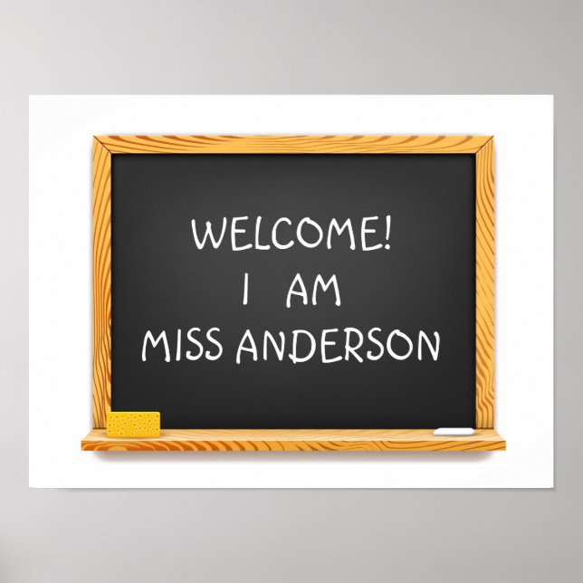 Customisable blackboard tutor lesson poster (Front)