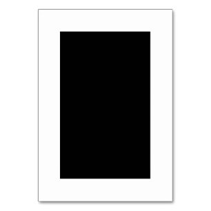 Customisable Blank Black & White Table Number Card