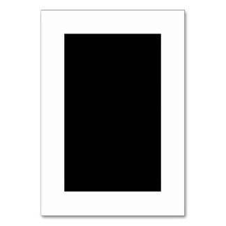 Customisable Blank Black & White Table Number Card