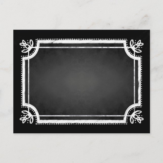 Customisable Blank Faux Chalkboard Postcard (Front)