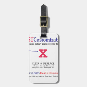 Customisable Blank Gift Template Luggage Tag