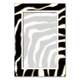 Customisable Blank Zebra Print Table Number Card