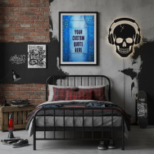 Customisable Blue Abstract Street Art Texture