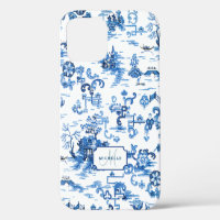 Customisable Blue and White Pagoda Chinoiserie