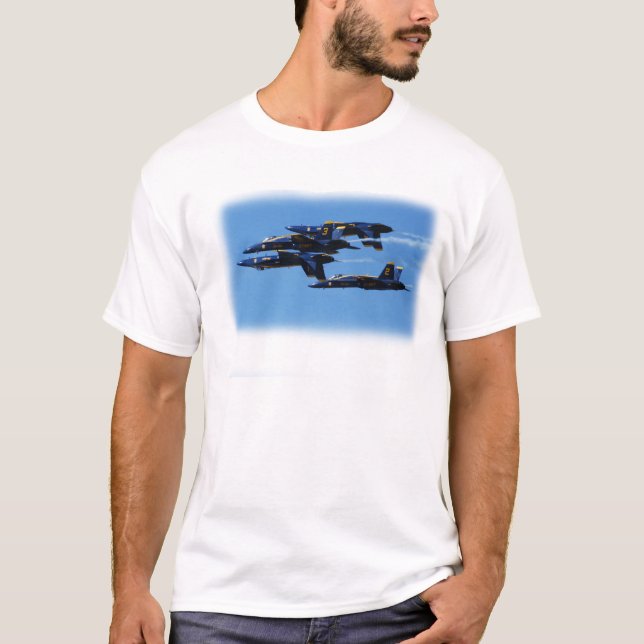 Customisable Blue Angels: Which Way To Up tshirt (Front)