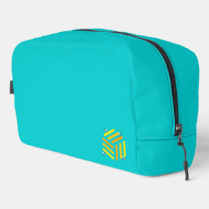 Customisable Blue Bee-uty Bag Yellow Bee Logo