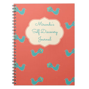Customisable Blue Bird Self Discovery Journal