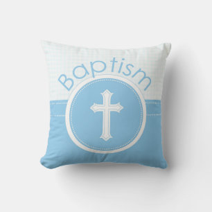 Customisable, Blue Boy Child of God Baptism Cushion