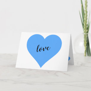 Customisable Blue Heart Baby Boy Card