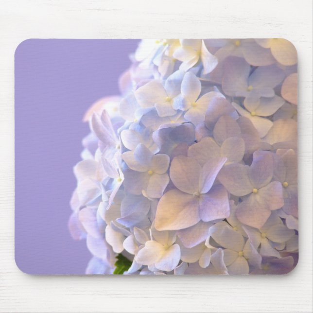 Customisable Blue Hydrangea Mousepad (Front)