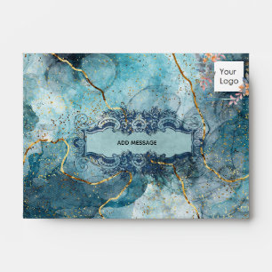 Customisable Blue Marble Design Envelope