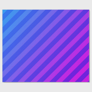 Customisable Blue, Purple, & Pink Stripes Wrapping Paper