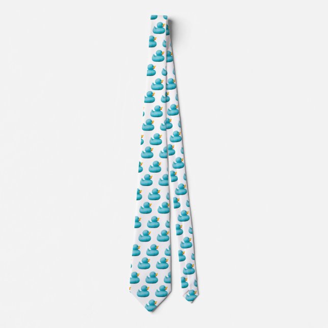 Customisable Blue Rubber Ducks by storeman Tie (Front)
