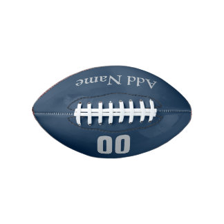 Customisable Blue & Silver Mini Football
