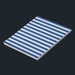 Customisable Blue Stripes Notepad<br><div class="desc">Customisable Blue Stripes Notepad</div>