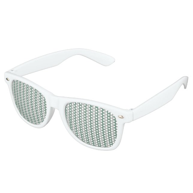 Customisable Blue Stripes Retro Sunglasses (Angled)