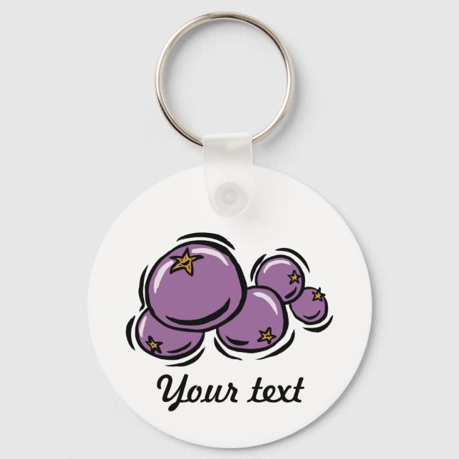 Customisable Blueberry Keychain (LIGHT) (Front)