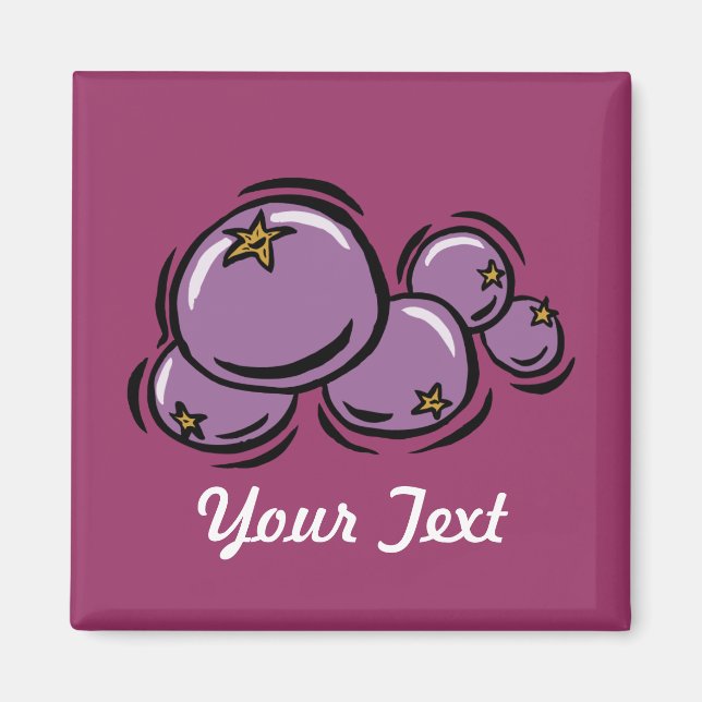 Customisable Blueberry Magnet (DARK) (Front)