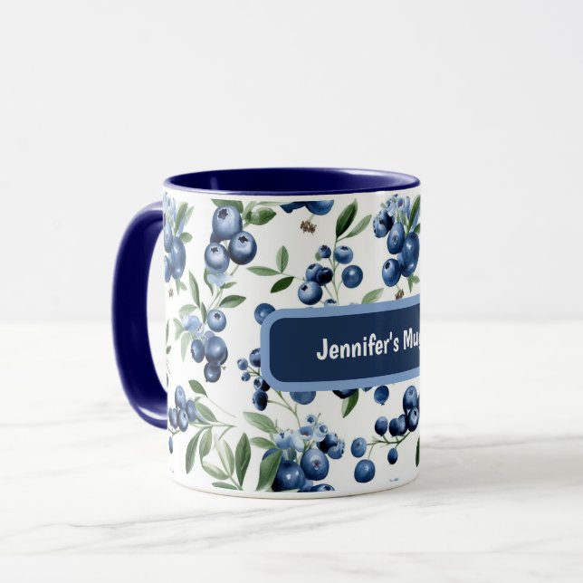 Customisable Blueberry Mug (Front Left)