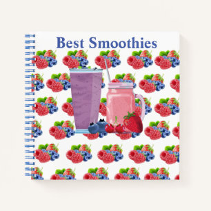 Customisable Blueberry & Strawberry Smoothie Notebook