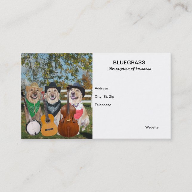 Customisable Bluegrass Labs Business Card (Front)