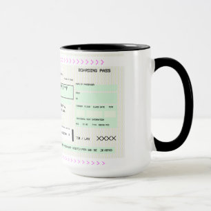 Customisable Boarding Pass Mug