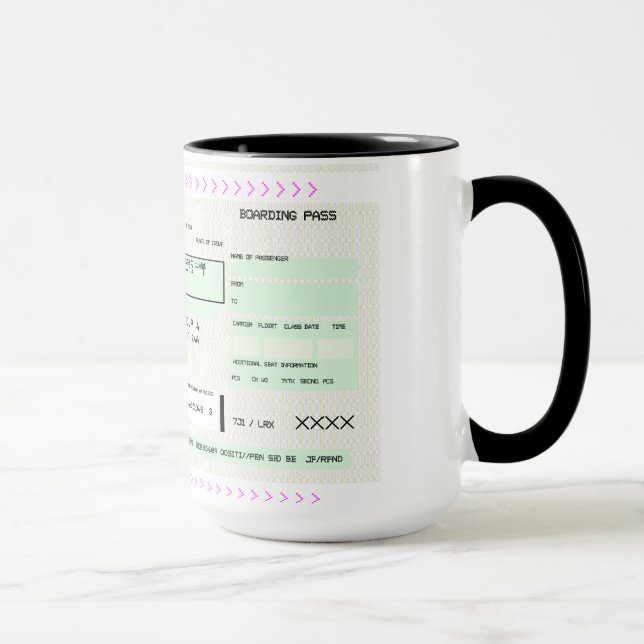 Customisable Boarding Pass Mug (Right)