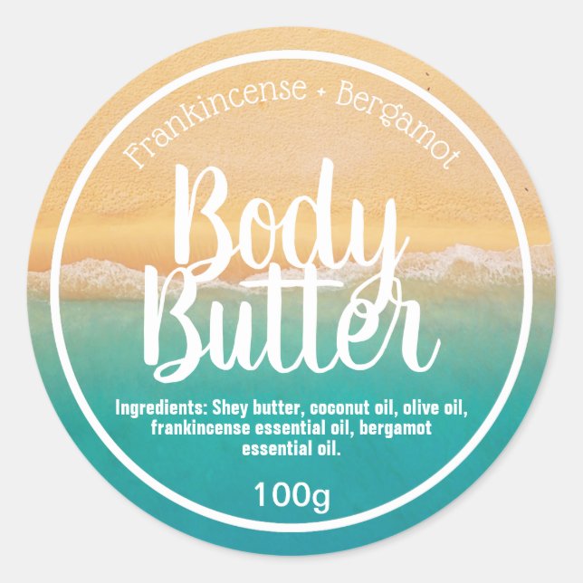 Customisable Body Butter Label (Front)