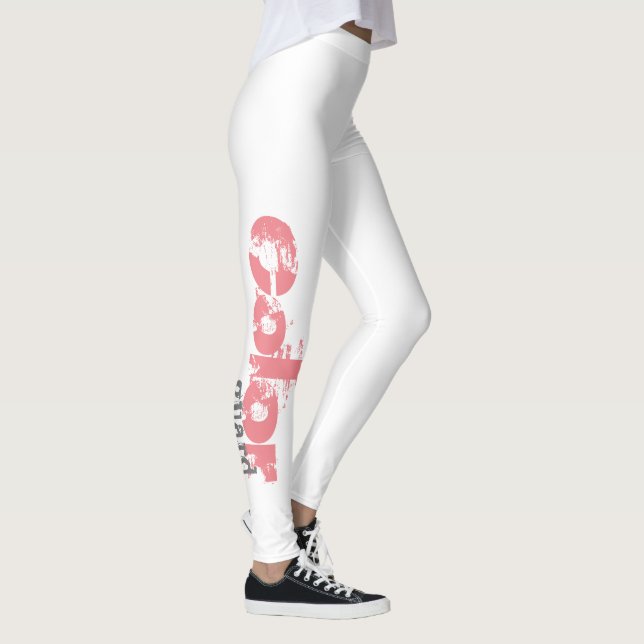 Customisable Bold Colour Guard Text Leggings (Right)