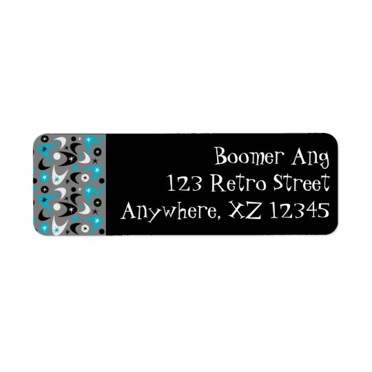 Customisable Boomerang Return Address Label