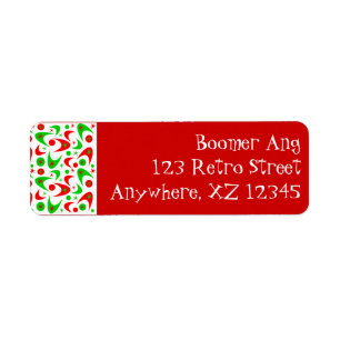 Customisable Boomerang Return Address Label
