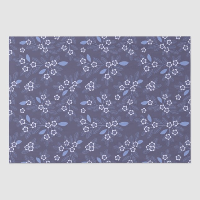 Customisable botanical floral pattern Tissue Paper (Front)