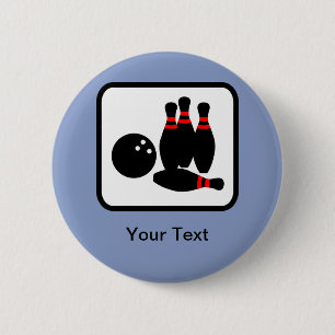Customisable Bowling Logo 6 Cm Round Badge