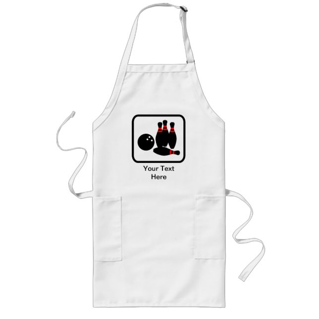 Customisable Bowling Logo Long Apron (Front)