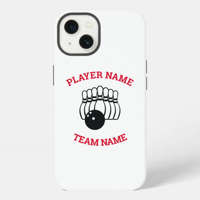 Customisable Bowling Team iPhone Case (Back)