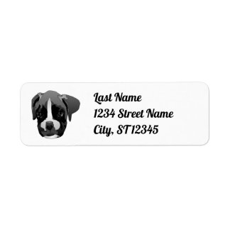 Customisable Boxer Dog Return Address Label