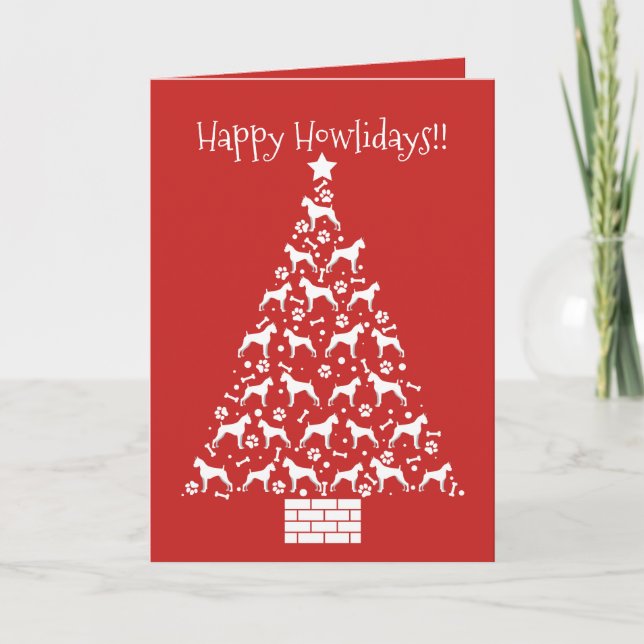 Customisable Boxer Holiday Card (Front)