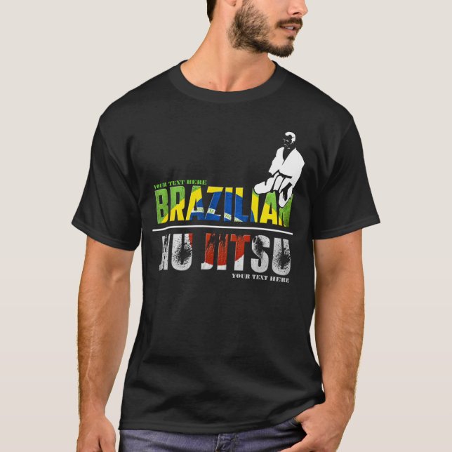 Customisable Brazilian Jiu-Jitsu T-Shirt (Front)