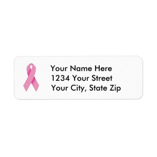 Customisable Breast Cancer Awareness Address Label Return Address Label