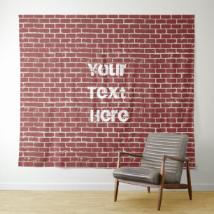 Customisable Brick Wall Backdrop Background Tapestry