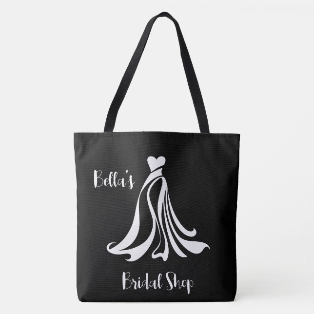 Customisable Bridal Boutique Tote Bag Purse (Front)