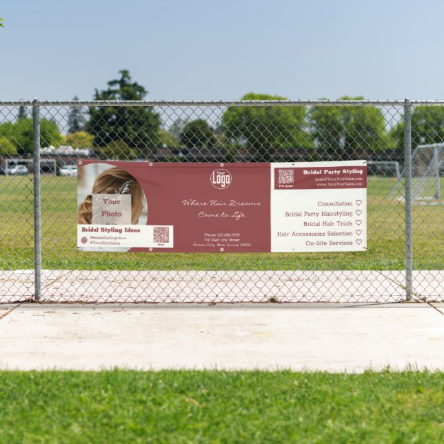 Customisable Bridal Party Hair Styling Services Banner (Insitu)