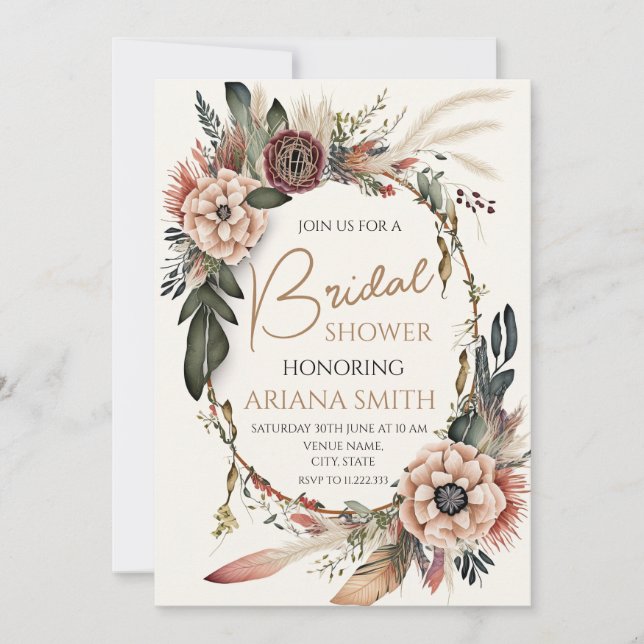 Customisable Bridal Shower Card (Front)