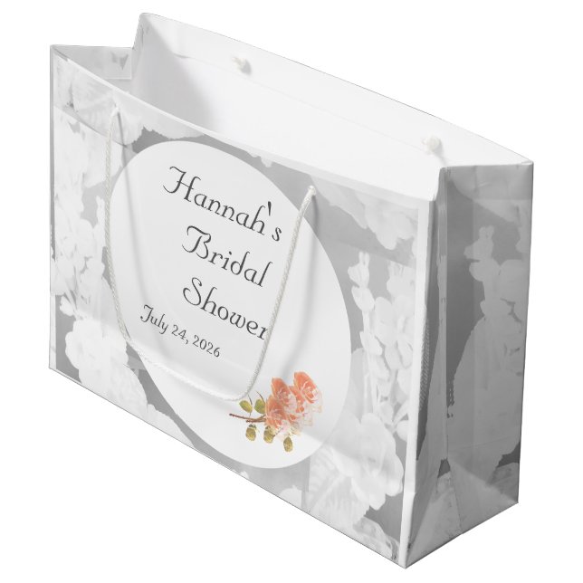 Customisable Bridal Shower Large Gift Bag (Front Angled)