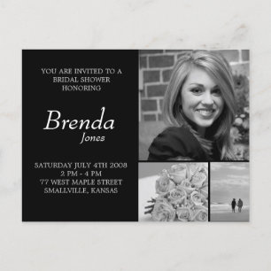 Customisable Bridal Shower Postcard