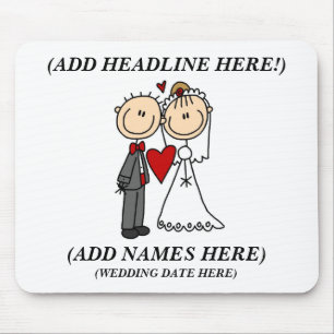 Customisable Bride And Groom Mousepad