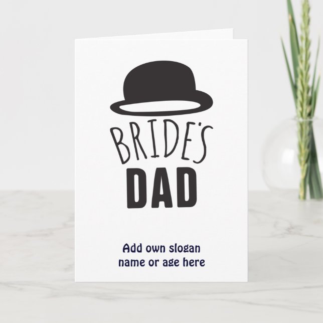 Customisable Brides Dad Father of the Bride Thanks Card (Front)
