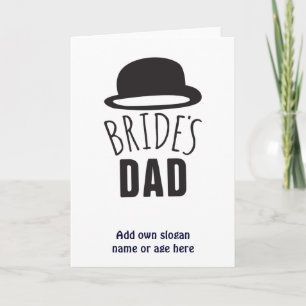 Customisable Brides Dad Father of the Bride Thanks Card