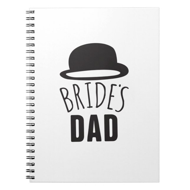 Customisable Brides Dad Father of the Bride Thanks Notebook (Front)